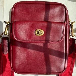 Coach Red Leather Crossbody Bag